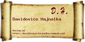 Davidovics Hajnalka névjegykártya