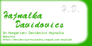 hajnalka davidovics business card